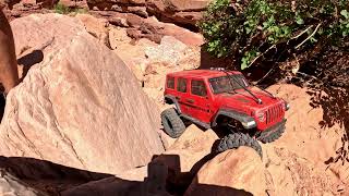 RC Trail Run Red Canyon Overlook Part 2Axial CapraAxial SCX10Moab Utah [upl. by Martinez]