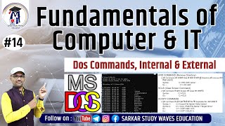 14 Fundamentals of Computer and IT  DOS Commands Internal and External  PGDCA DCA By Arvind [upl. by Ivets]