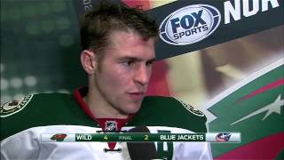 Zach Parise scores three goals in win over Columbus [upl. by Hatnamas670]