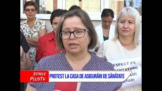 PROTEST LA CASA DE ASIGURĂRI DE SĂNĂTATE [upl. by Kcolttam]