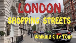 England London city tour St James street Piccadilly Regent street Oxford street Shopping [upl. by Ahders]