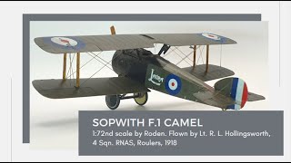 Roden Sopwith F1 Camel with Bentley Fishing Line for Rigging [upl. by Airekahs]