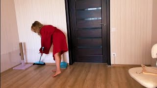 4K Transparent floor Cleaning with Marita cleaning try haul [upl. by Odrawde949]