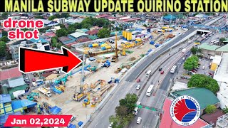 METRO MANILA SUBWAY UPDATE QUIRINO STATIONJan 022024build3xbuild better more [upl. by Bornstein]