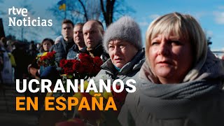 PREOCUPACIÓN entre los UCRANIANOS en ESPAÑA por la AMENAZA RUSA  RTVE Noticias [upl. by Enninaej]