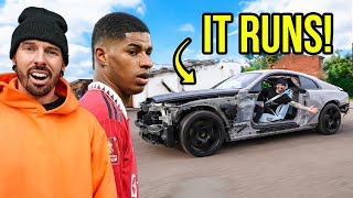 DRIVING MARCUS RASHFORDS WRECKED ROLLS ROYCE FOR THE FIRST TIME [upl. by Byrom]