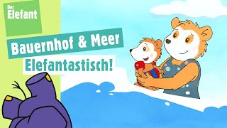 Bobo besucht einen Bauernhof für Kinder amp Bobo fährt ans Meer  Der Elefant  WDR [upl. by Aveline]