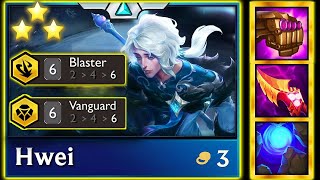 6 Blaster Hwei Carry⭐⭐⭐ft 6 Vanguard   TFT SET 12 [upl. by Nefen674]