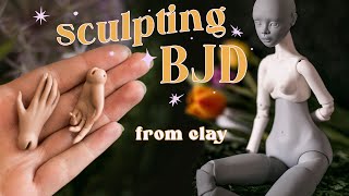 Sculpting BJD prototype from airdry clay  Full walkthrough [upl. by Nikki]