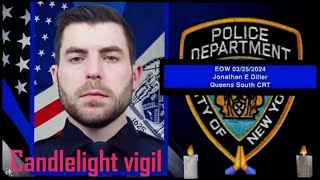 Remembering Nypd Officer Jonathan Diller A Candlelight Vigil In His Honor [upl. by Linzy]