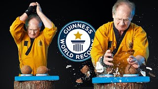 Most Coconuts Smashed in One Minute  Guinness World Records [upl. by Gehman122]