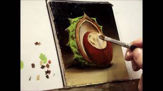 Conker Oil painting by Jane Palmer [upl. by Yalcrab]