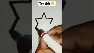 Draw simple star⭐ art simple star trending youtubeshorts shorts [upl. by Ohnuj155]