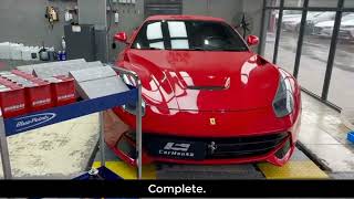 Ferrari F12 Berlinetta Maintenance Service Process  Oil Change [upl. by Eittod]