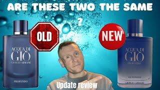 NEW ACQUA DI GIO PROFONDO EDP VS THE OLD PROFONDO EDP [upl. by Neveda]