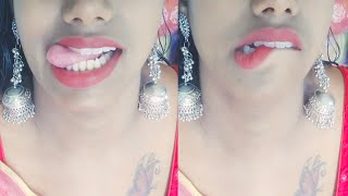 Lip👄👩‍❤️‍💋‍👩 And Tongue 👅 Bite Challenge funnyvideo sumidas134 [upl. by Irtimid867]