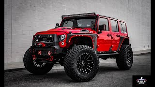 Custom Jeep Wrangler Unlimited Red Armor Demon Edition [upl. by Anuaik]