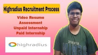 Highradius Recruitment Process  Internship To Ppo  2022 Pass Out Batch  Placement  Experience [upl. by Barnie]