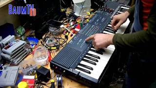 Playing a circuit bent Bontempi AZ 9000 PCM stereo midi synth by BAUM [upl. by Anairol852]