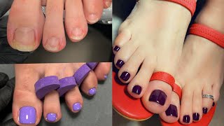 Glorious designs of toe nails freshly done pedicure colors nail art fashion trends for ladies 2023 [upl. by Conlen]