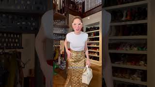 How To Style A Gold Skirt  GRWM  Carla Rockmore fashion gold [upl. by Daria]