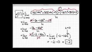 Screencast 132 The derivative of a function at a point [upl. by Eisdnyl]