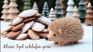 Kleine Igel schlafen gern ♫ Kinderlied Winterlied mit Holzfiguren [upl. by Oirogerg]