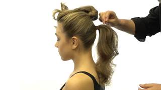 Hair Tutorial Montibello Coleta Doble by Gonzalo [upl. by Ahtibbat]