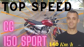 150 SPORT TOP SPEED 140 Kmh na linha amarela [upl. by Schmeltzer81]