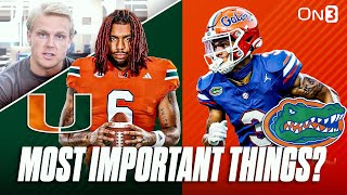 Florida Gators vs Miami Hurricanes MOST Important Things  Feed Damien Martinez Let Tre Wilson COOK [upl. by Elleivap627]