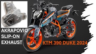 KTM 390 Duke 2024  Akrapovic Exhaust Installation [upl. by Lraep732]