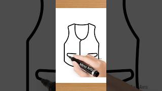 Waistcoat drawing drawing minoarts shorts ytshorts viralshorts easydrawing vest waistcoat [upl. by Jacobs605]