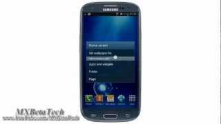 Samsung Galaxy S3  How To Change Home  Lock Screen Wallpaper [upl. by Alledi]