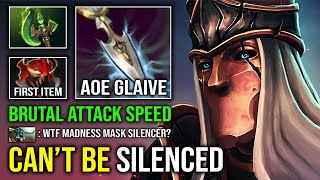 WTF Cant Be Silenced 1st Item Mask of Madness Max Attack Speed Glaives Rework Silencer Dota 2 [upl. by Efrem]