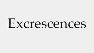 How to Pronounce Excrescences [upl. by Einahpit]