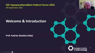 ESE Hypoparathyroidism Patient Forum 2024 Welcome and Introduction ENGLISH [upl. by Chandra]