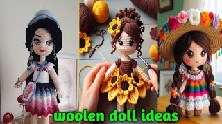 woolen doll images ideas ♥️crochet woolen doll design ideas crochet woolendoll shareideas craft [upl. by Ynnattirb]