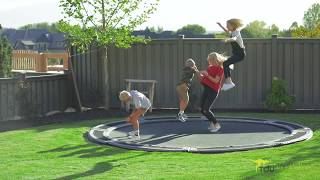 TRAMPOLINES DOWN UNDER  The ULTIMATE InGround Trampoline System Back yard Trampoline Fun [upl. by Eedolem]