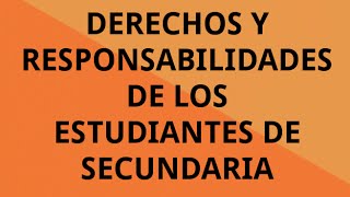 Derechos y responsabilidades de los estudiantes de educación secundaria Uruguay [upl. by Ardnuhs875]