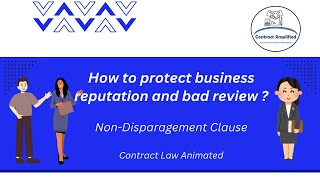 How to protect business reputation and bad review  NonDisparagement Clause Contract Law Animated [upl. by Haydon]