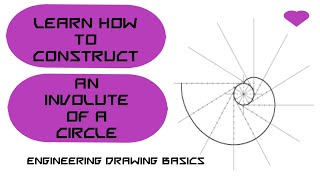 EASY STEPS CONSTRUCTING AN INVOLUTE OF A CIRCLE [upl. by Nerha495]