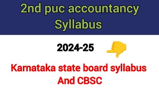 2nd puc syllabus 202425 Karnataka state board and CBSC [upl. by Lilllie]