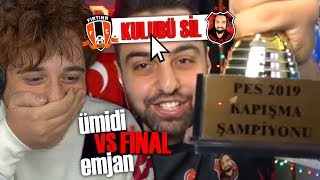 YEDEKLER İLE MAÇA ÇIKIYORUZ  FİNAL  Ümidi vs Emjan PES 2019 [upl. by Aida68]