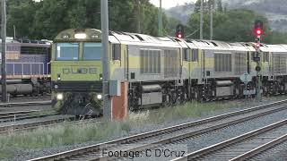 Nthbound Qube Train at Cootamundra [upl. by Manda]