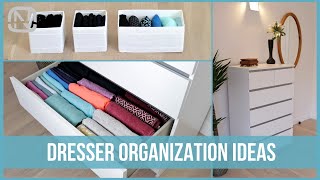 HOW TO ORGANIZE A DRESSER The KONMARI Method and drawer organization hacks  OrgaNatic [upl. by Ahcilef]