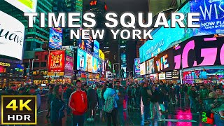 4K HDR New York Times Square Walk  December 2023 [upl. by Naleek]