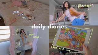 DAILY DIARIES  Summer Break 3 Step Hair Care Cleaning 🧸🎀 [upl. by Meelas975]