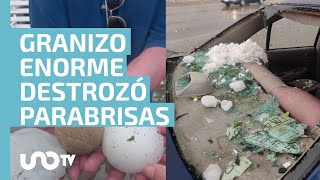 Granizo sorprende a Coahuila rompe cristales de automóviles [upl. by Elyac]