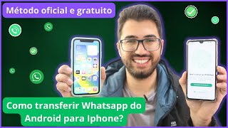 Como transferir CONVERSAS do WHTASAPP do ANDROID para IPHONE passo a passo e gratuito [upl. by Tremayne]