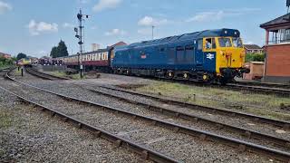 50035 Ark Royal departing kidderminster working to bridgenorth [upl. by Ekeiram]